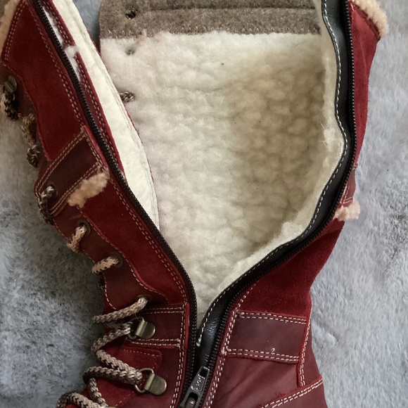 Like new Bos&co Gabriella lace up boot red size 37 - Picture 8 of 8